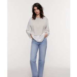 Zara Vest Mixed Sweater Size Small